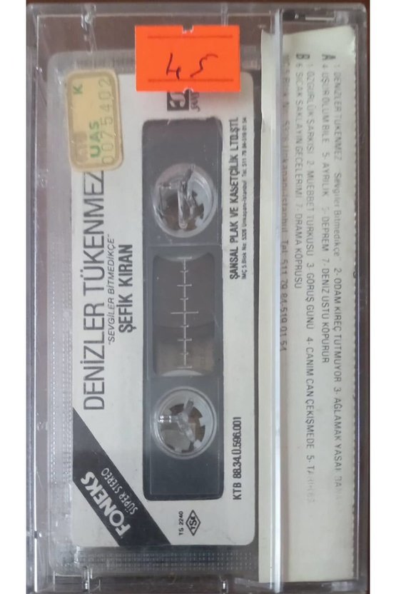 Şefik Kıran Denizler ükenmez  Sevgiler Bitmedikce  Kaset