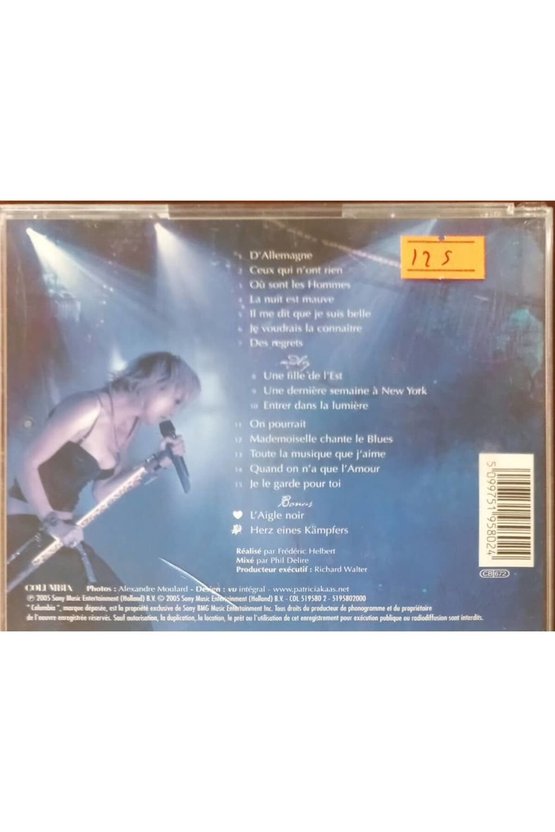 (PLAK DEĞİLDİR CD DİR) Cd Patricia Kaas Toute La Musique... Cd
