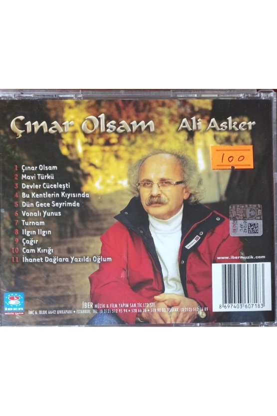 (PLAK DEĞİLDİR CD DİR) Cd Ali Asker Çınar Olsam Cd