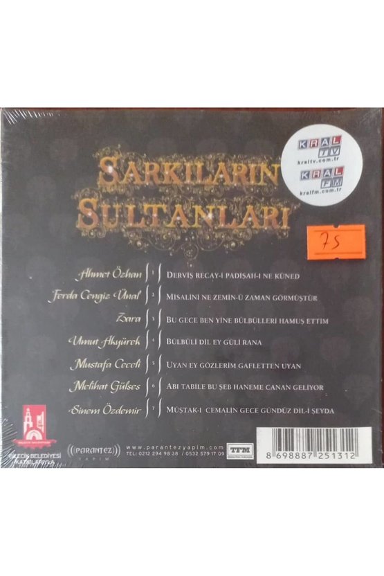 (PLAK DEĞİLDİR CD DİR) Cd Şarkıların Sultanları Cd