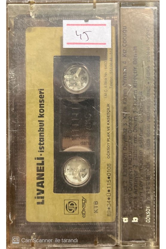 Livaneli İstanbul Konseri Seçme Eserler 7 Kaset