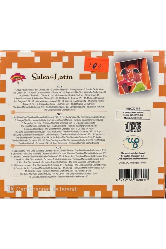 (PLAK DEĞİLDİR CD DİR) Cd Salsa & Latin Triple Cd
