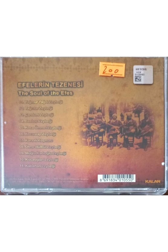 (PLAK DEĞİLDİR CD DİR) Cd Efelerin Tezenesi The Soul Of The Efes Cd