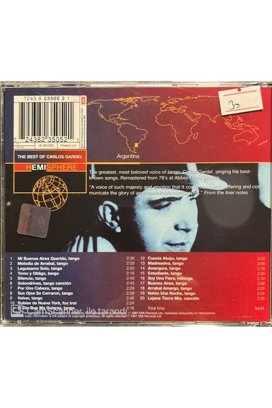 (PLAK DEĞİLDİR CD DİR) Cd The Best Of Carlos Gardel Cd
