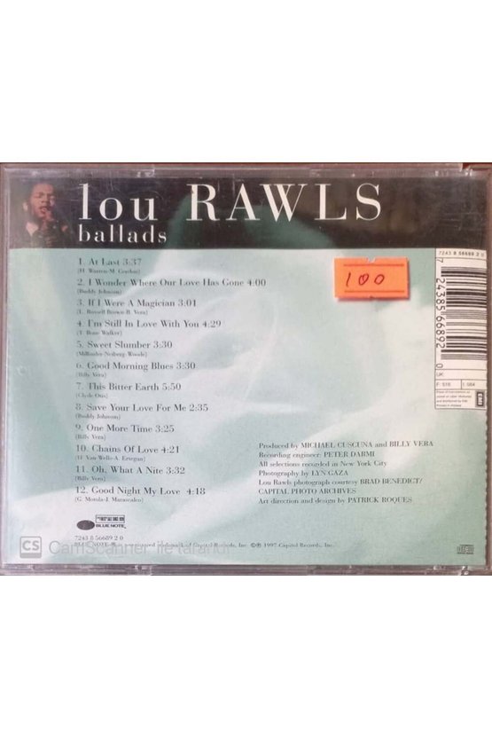 (PLAK DEĞİLDİR CD DİR) Cd Lou Rawls Dallas Cd
