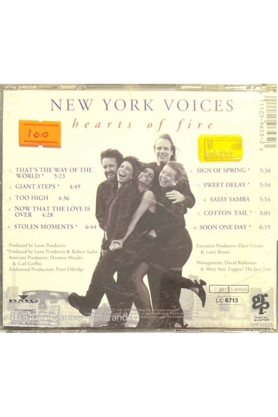 (PLAK DEĞİLDİR CD DİR) Cd New York Voices Hearts Of Fire Cd