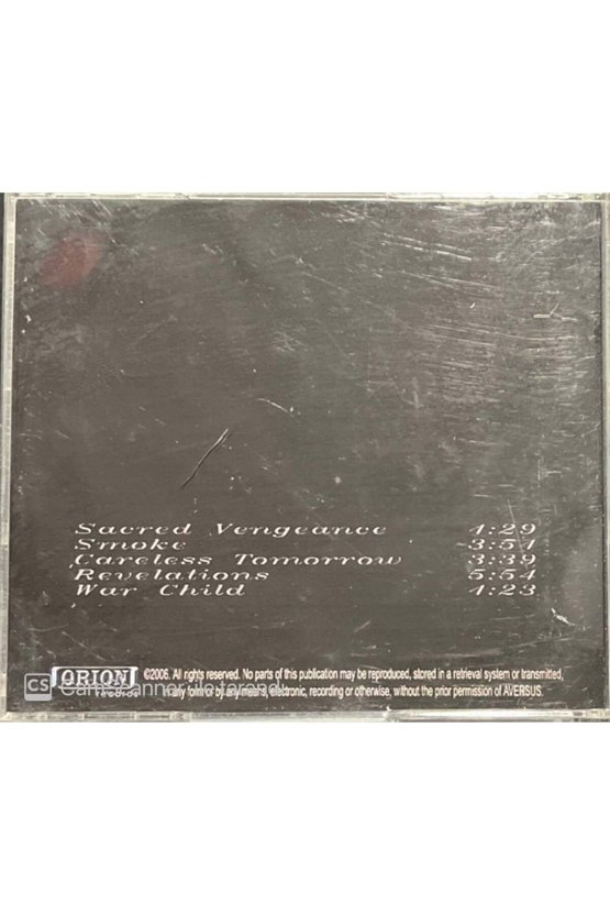 (PLAK DEĞİLDİR CD DİR) Cd Aversus Careless Tomorrow Imzalı Cd