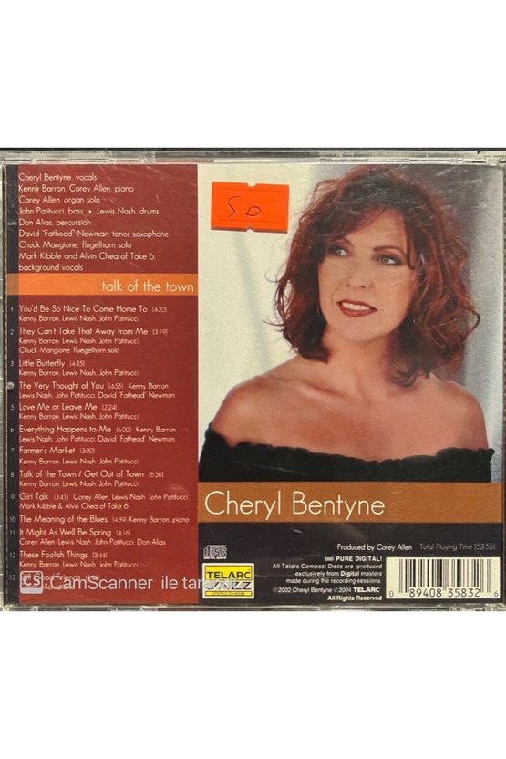 (PLAK DEĞİLDİR CD DİR) Cd Cherly Bentyne Talk Of The Town Cd