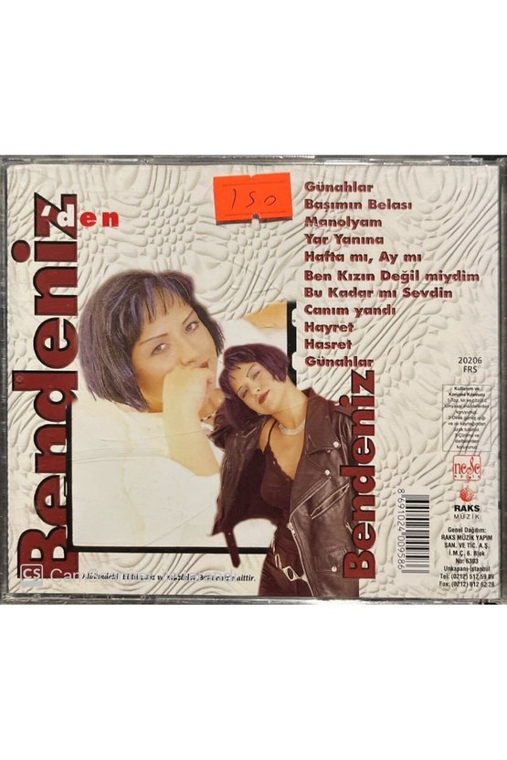 (PLAK DEĞİLDİR CD DİR) Cd Bendeniz Den Kırmızı Bandrollü Cd