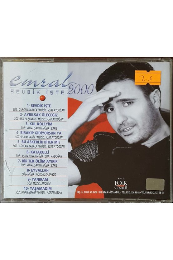 (PLAK DEĞİLDİR CD DİR) Cd Emrah 2000 Sevdik Işte Cd