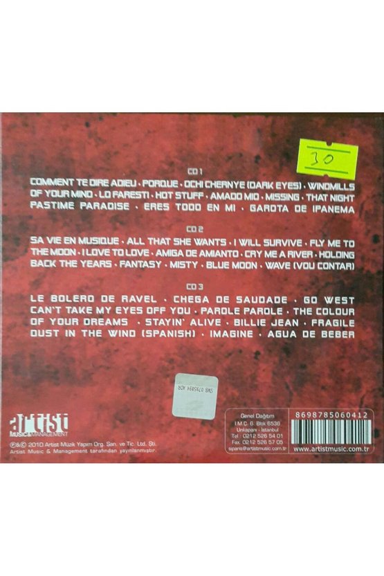 (PLAK DEĞİLDİR CD DİR) Cd Lounge 2010 36 Ultimate Chill Sounos For Lounging Cd
