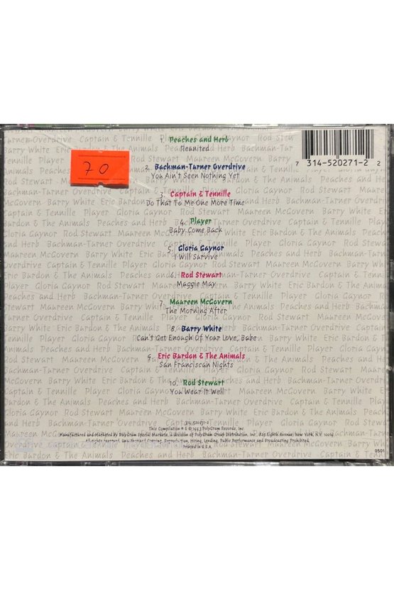 (PLAK DEĞİLDİR CD DİR) Cd Hits Of The 70s Cd