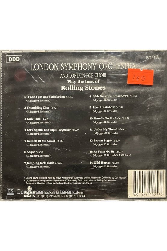 (PLAK DEĞİLDİR CD DİR) Cd Classic Pop Play The Best Of Rolling Stones Cd