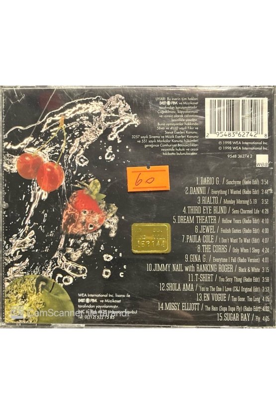 (PLAK DEĞİLDİR CD DİR) Cd Radyo 5 Fresh 98 Cd