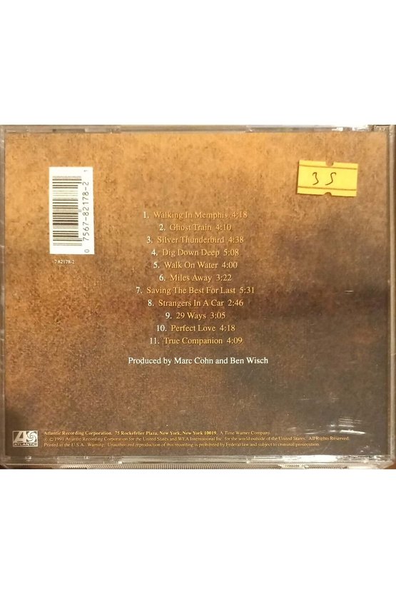 (PLAK DEĞİLDİR CD DİR) Cd Marc Cohn Cd