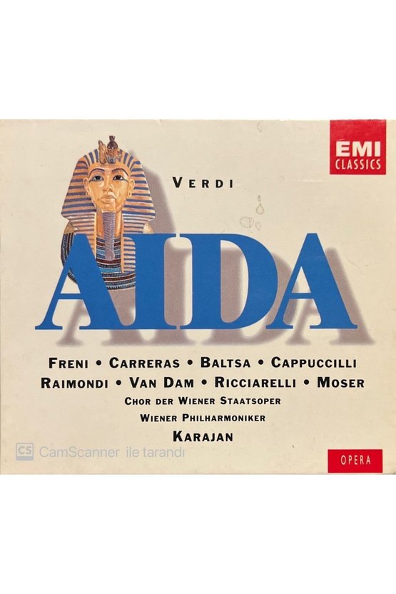 (PLAK DEĞİLDİR CD DİR) Cd Verdi Aida 3 Cd Lik Set