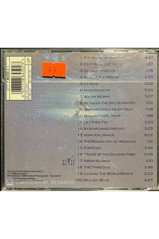 (PLAK DEĞİLDİR CD DİR) Cd Eric Serra The Big Blue Cd