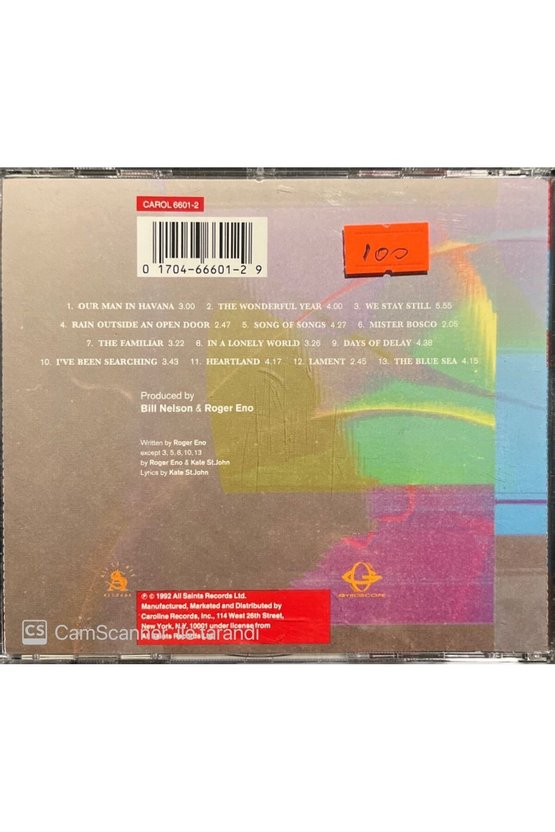 (PLAK DEĞİLDİR CD DİR) Cd Rogereno With Katest.john The Familiar Cd