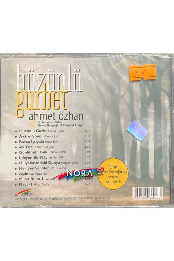 (PLAK DEĞİLDİR CD DİR) Cd Ahmet Özhan Hüzünlü Gurbet Açılmamış Jelatininde Cd