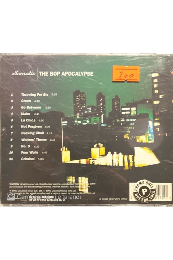 (PLAK DEĞİLDİR CD DİR) Cd The Bob Apocalypse Somatic Cd