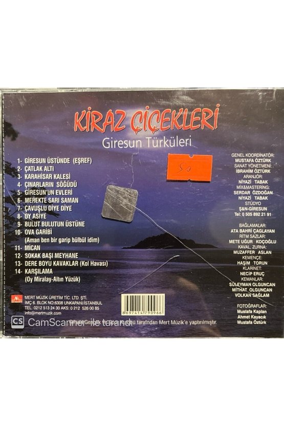 (PLAK DEĞİLDİR CD DİR) Cd Kiraz Çiçekleri Giresun Türküleri Cd