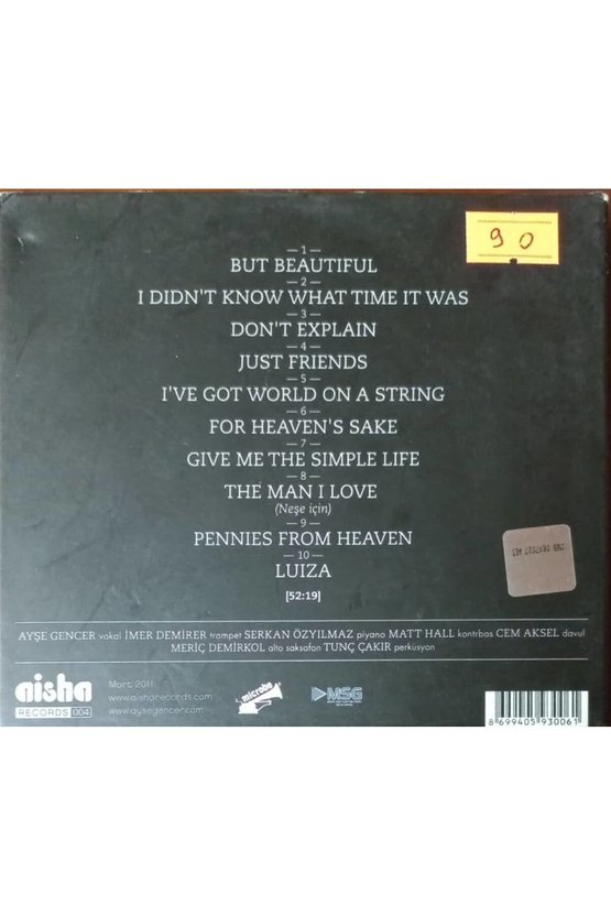 (PLAK DEĞİLDİR CD DİR) Cd Ayşe Gencer But Beautıful Cd