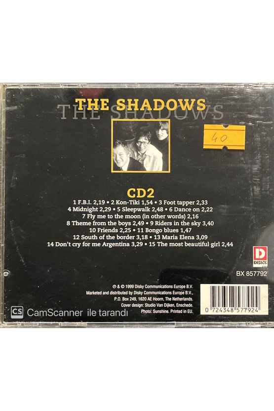 (PLAK DEĞİLDİR CD DİR) Cd The Shadows Original Gold Cd2 Cd