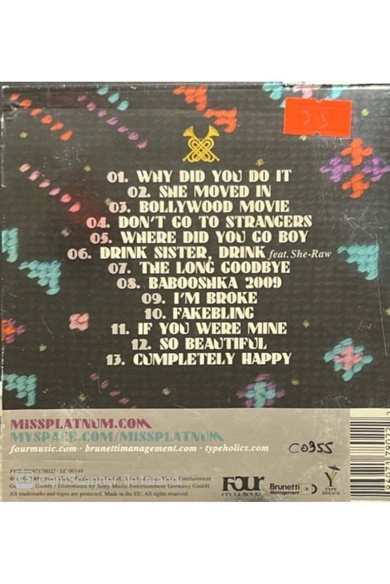 (PLAK DEĞİLDİR CD DİR) Cd Miss Platnum The Sweetest Hangover Cd