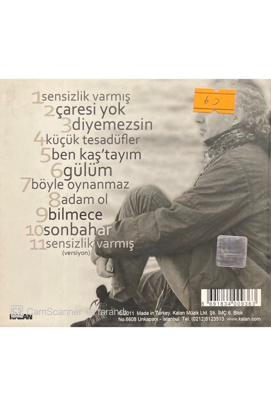 (PLAK DEĞİLDİR CD DİR) Cd Aklan Akdağ Sensizlik Varmış Cd