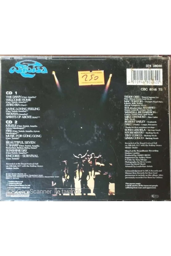 (PLAK DEĞİLDİR CD DİR) Cd Osibisa Black Magic Night Double Cd