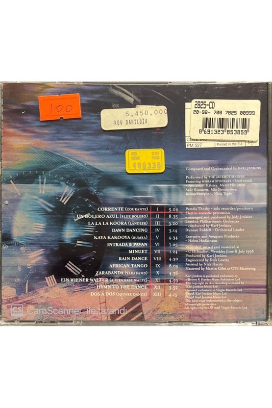(PLAK DEĞİLDİR CD DİR) Cd Karl Jenkins Adiemus Iıı Dances Of Time Cd