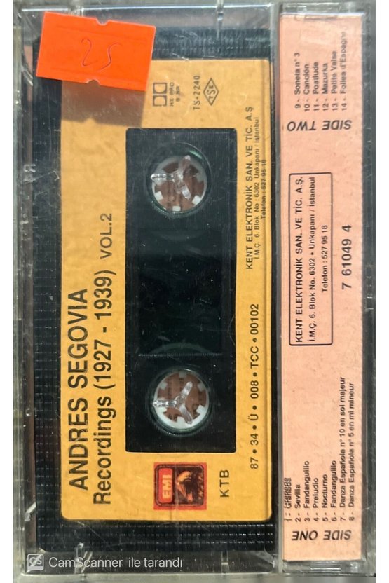 Andreas Segovia Recordings 1927-1939 Kaset