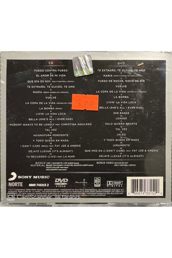 (PLAK DEĞİLDİR CD DİR) Cd Rick Martin 17 Cd Dvd