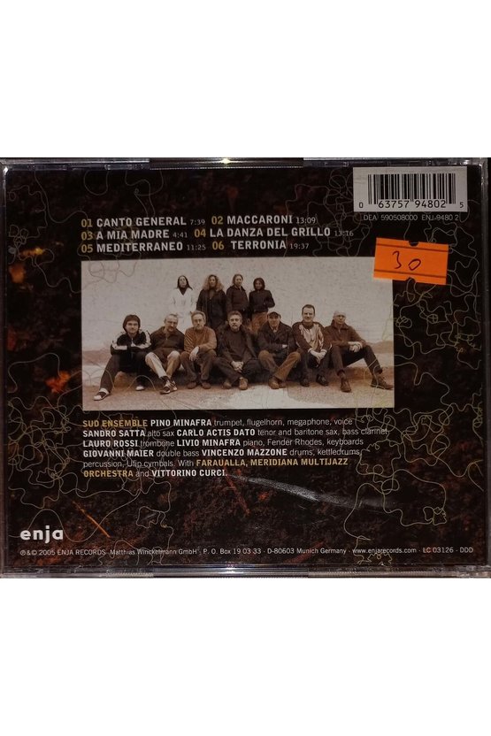 (PLAK DEĞİLDİR CD DİR) Cd Pino Minafra Terronia Cd