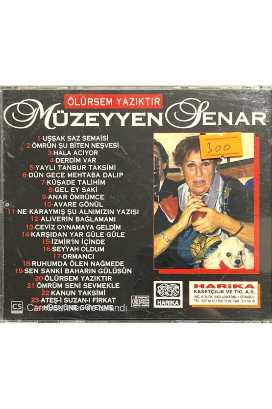 (PLAK DEĞİLDİR CD DİR) Cd Müzeyyen Senar Ölürsem Yazıktır Sarı Bandrollü Cd