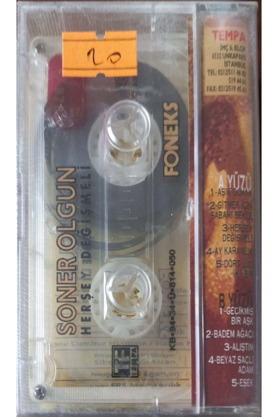 Soner Olgun Herşey Değişmeli Açılmamış Jelatininde Kaset
