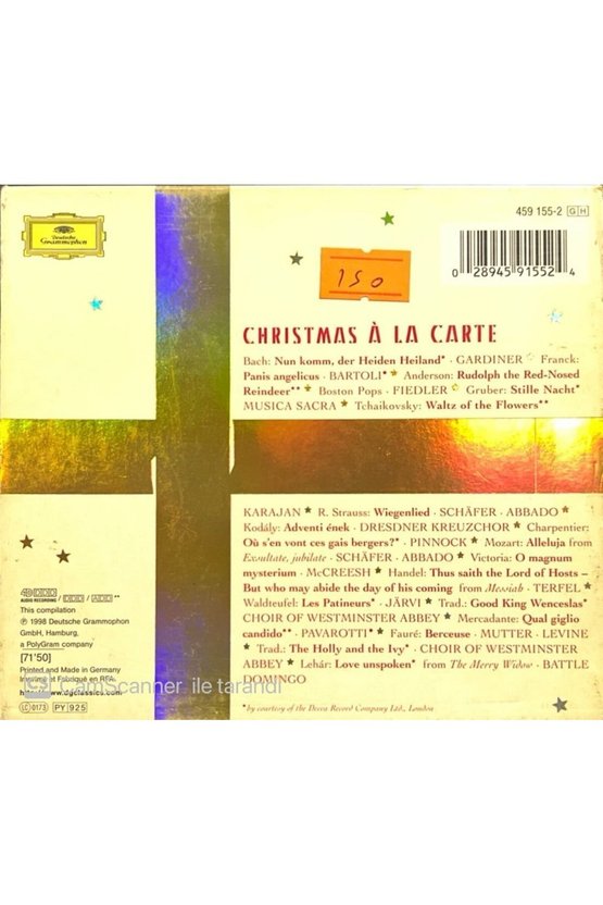 (PLAK DEĞİLDİR CD DİR) Cd Christmas A La Carte Cd