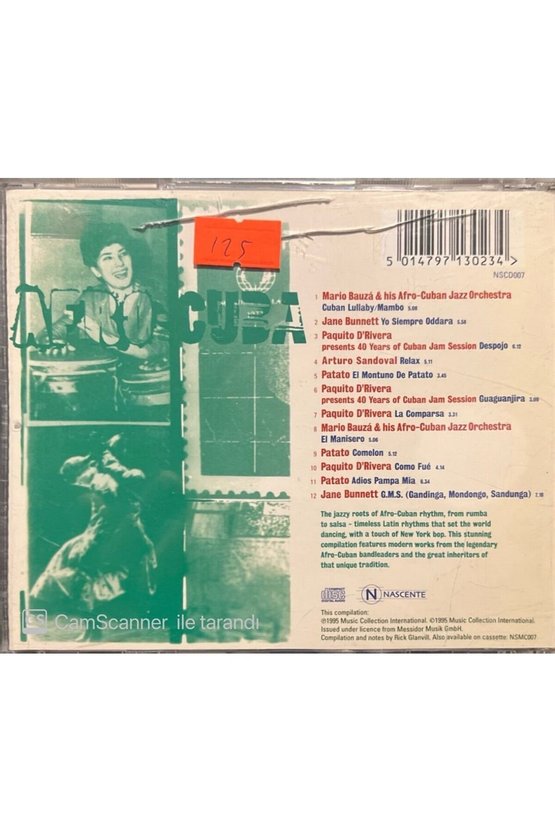 (PLAK DEĞİLDİR CD DİR) Cd Afro Cuba The Jazz Roots Cuban Rhythm Cd
