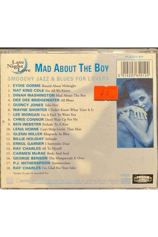 (PLAK DEĞİLDİR CD DİR) Cd Mad About The Boy Smoochy Jazz & Blues For Lovers Cd