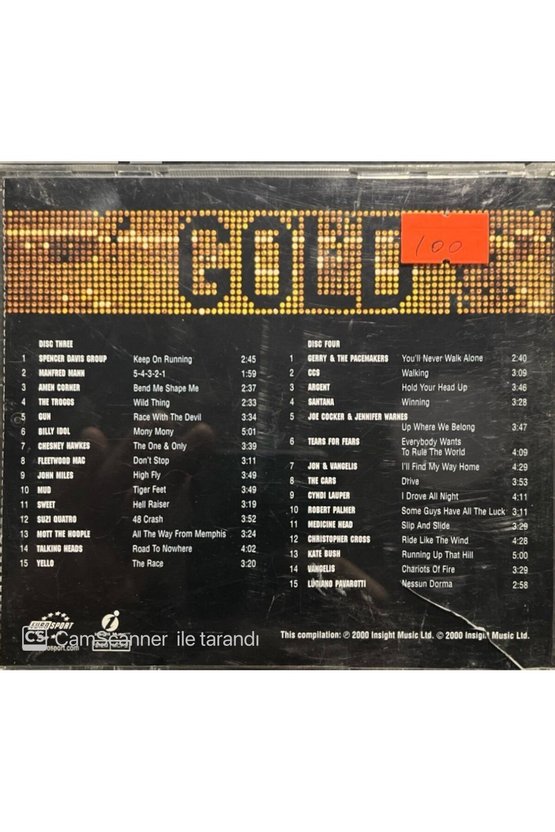(PLAK DEĞİLDİR CD DİR) Cd Gold Cd 3 4