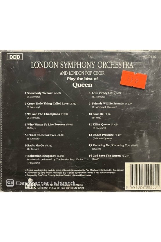 (PLAK DEĞİLDİR CD DİR) Cd Classic Pop Play The Best Of Queen Cd