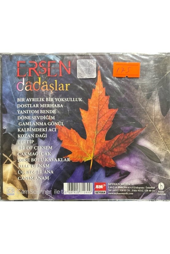 (PLAK DEĞİLDİR CD DİR) Cd Best Of Ersen Dadaşlar Açılmamış Jelatininde Cd