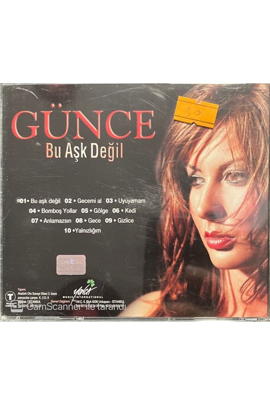(PLAK DEĞİLDİR CD DİR) Cd Günce Bu Aşk Değil Cd