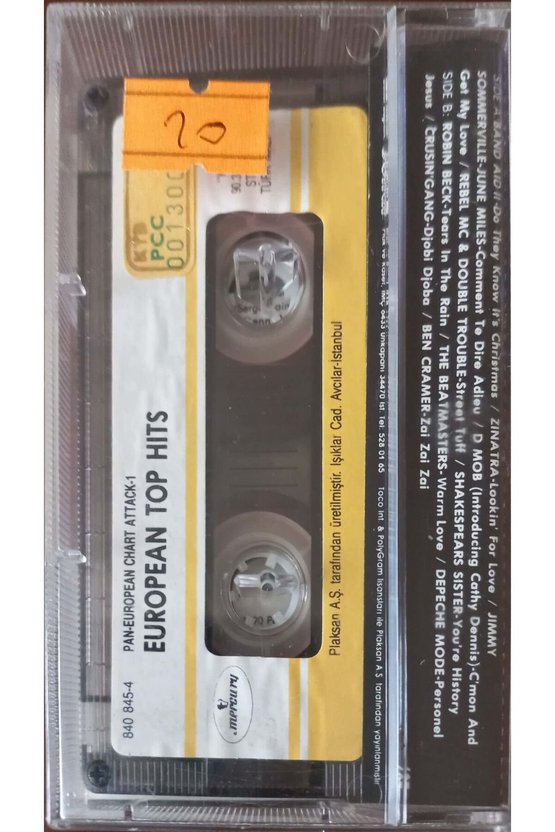 Pan-European Chart Attack-1 European Top Hits Kaset