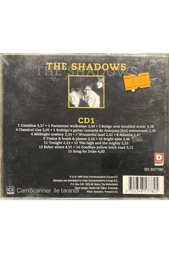 (PLAK DEĞİLDİR CD DİR) Cd The Shadows Original Gold Cd1 Cd