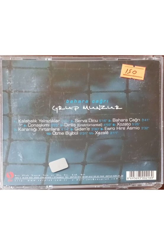 (PLAK DEĞİLDİR CD DİR) Cd Grup Munzur Bahara Çağrı Cd