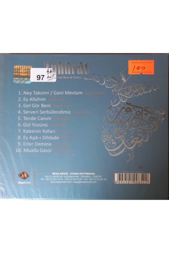 (PLAK DEĞİLDİR CD DİR) Cd Zuhürat Açılmamış Jelatininde Cd