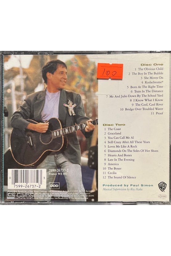 (PLAK DEĞİLDİR CD DİR) Cd Paul Simons Concert In The Park Double Cd