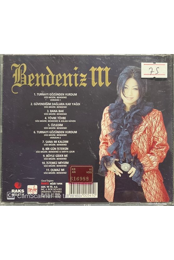 (PLAK DEĞİLDİR CD DİR) Cd Ben Deniz Iıı Cd