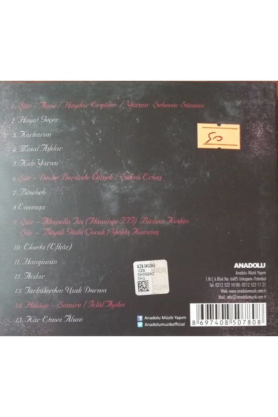 (PLAK DEĞİLDİR CD DİR) Cd Yasemin Göksu Ah Cd